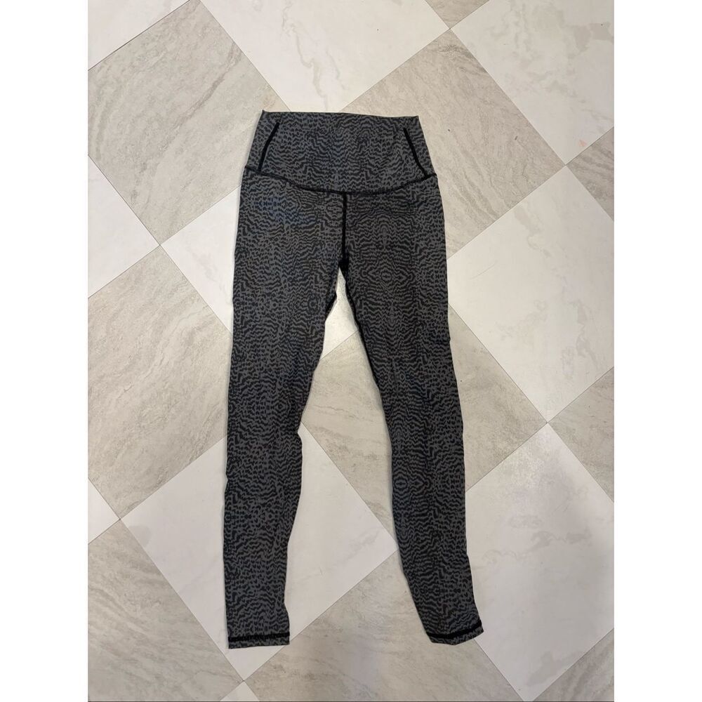 Varley Gray Printed Full Length Skinny Leggings Size Extra Small